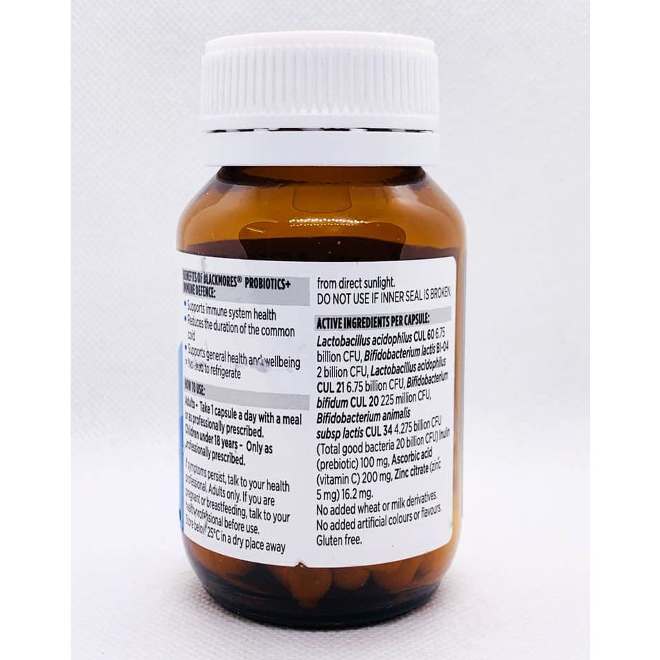 Blackmores Probiotics+ Immune Defence 30 Capsules - Cutprice Online