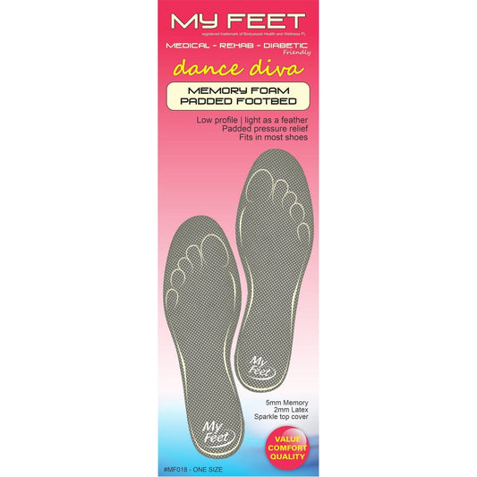 Body Assist My Feet 'dance Diva' Memory Foam Padded Footbeds - One Size - Cutprice Online
