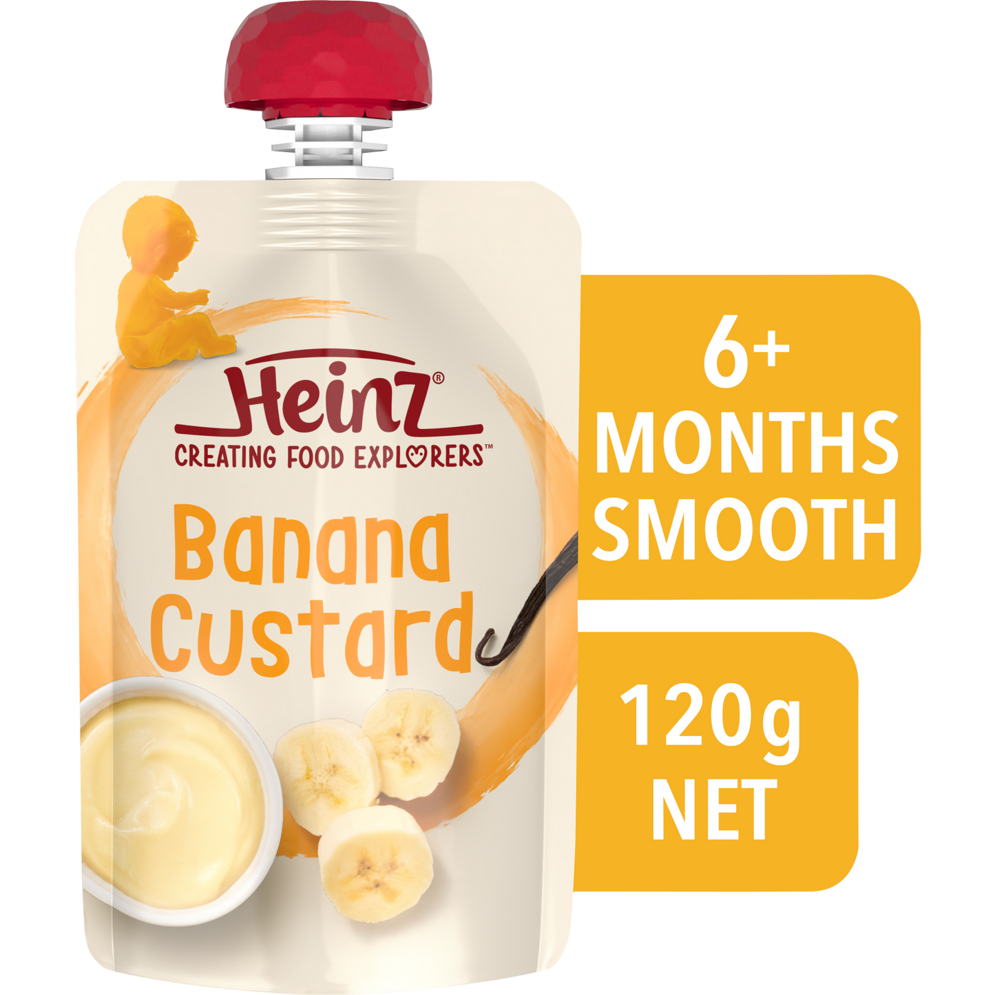 Heinz Banana Custard Pouch 120g(Pack of 6)