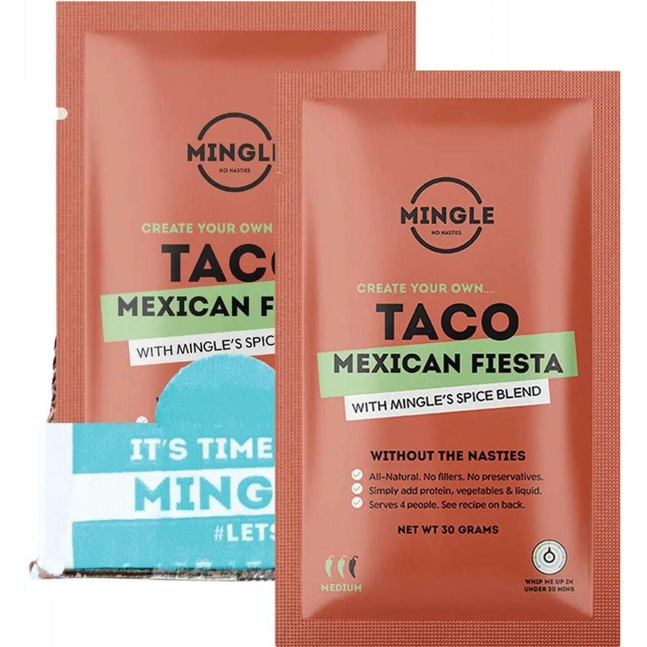 MINGLE Natural Seasoning Blend Taco Mexican Fiesta 12x30g MINGLE
