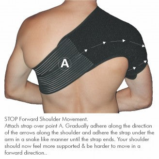 Body Assist Sports Thermal Shoulder Brace Black With Free Stabilizer Strap - Cutprice Online