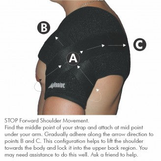 Body Assist Sports Thermal Shoulder Brace Black With Free Stabilizer Strap - Cutprice Online