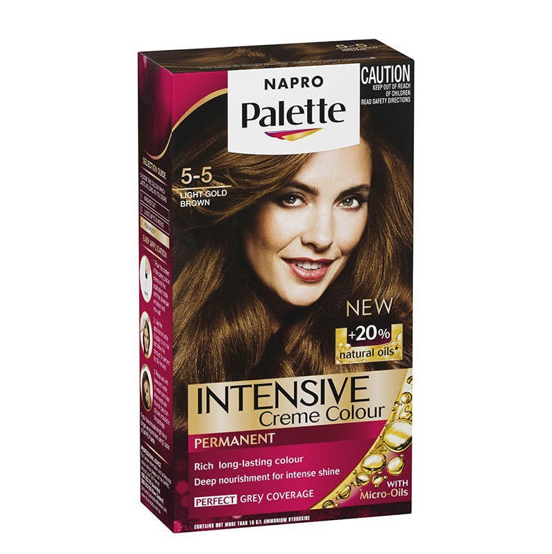 Napro Palette Permanent Hair Colour 5-5 Light Gold Brown - Cutprice Online