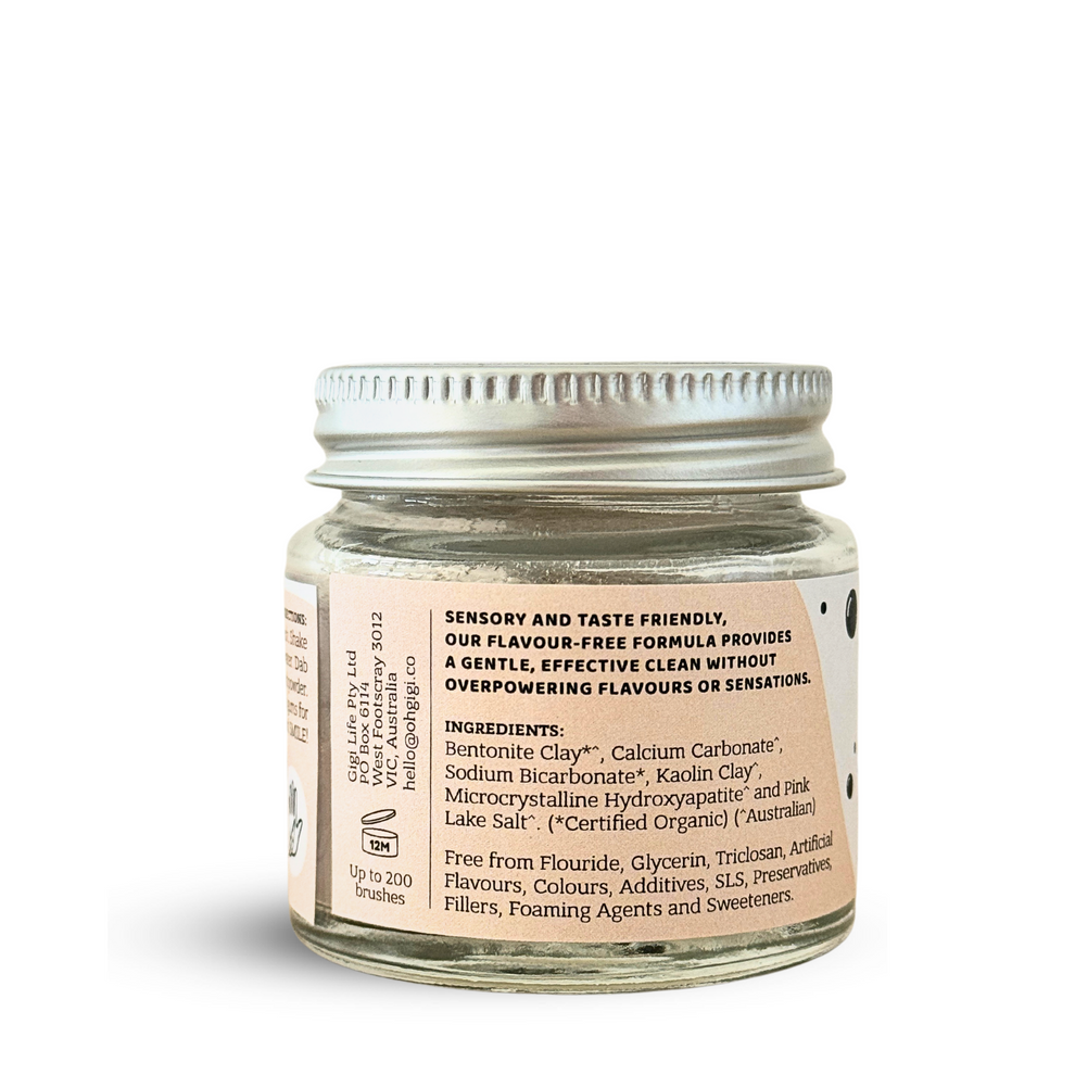 Ohgigi Tooth Powder + Hydroxyapatite Flavour-free Brush 40g - Cutprice Online
