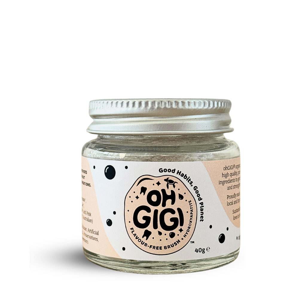 Ohgigi Tooth Powder + Hydroxyapatite Flavour-free Brush 40g - Cutprice Online