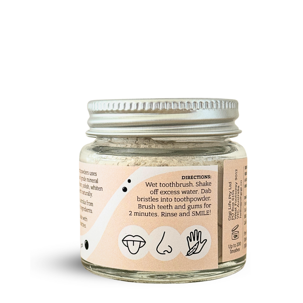 Ohgigi Tooth Powder + Hydroxyapatite Flavour-free Brush 40g - Cutprice Online