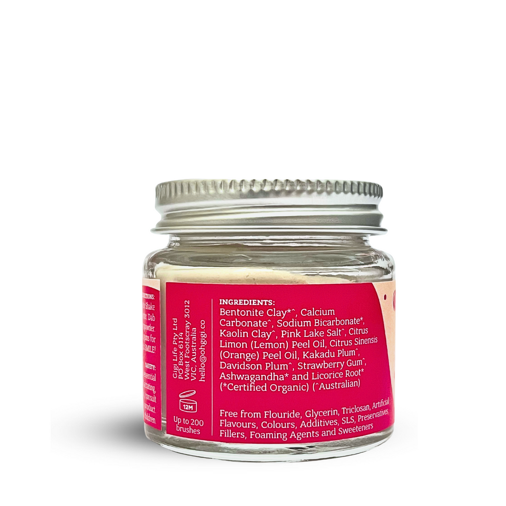 Ohgigi Tooth Powder + Hydroxyapatite Fruity Brush 40g - Cutprice Online