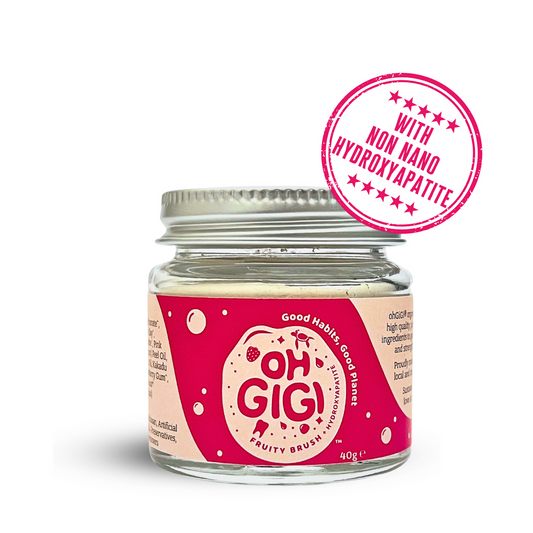 Ohgigi Tooth Powder + Hydroxyapatite Fruity Brush 40g - Cutprice Online