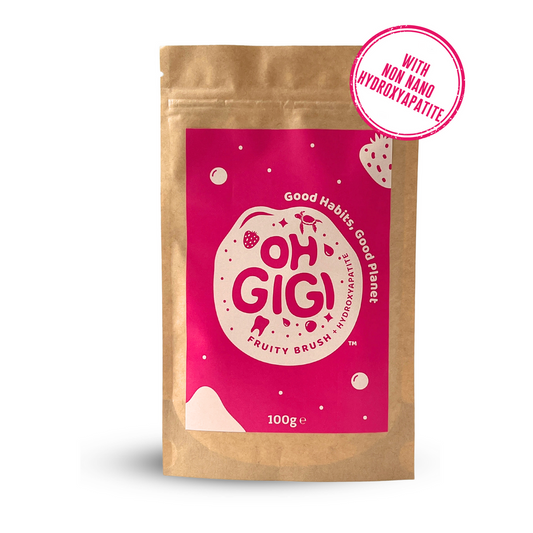Ohgigi Tooth Powder + Hydroxyapatite Fruity Brush Refill 100g - Cutprice Online