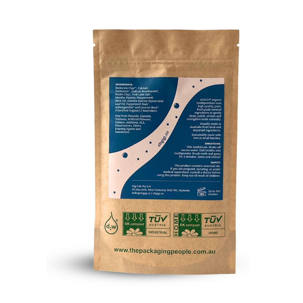 Ohgigi Tooth Powder Minty Brush Refill 100g - Cutprice Online