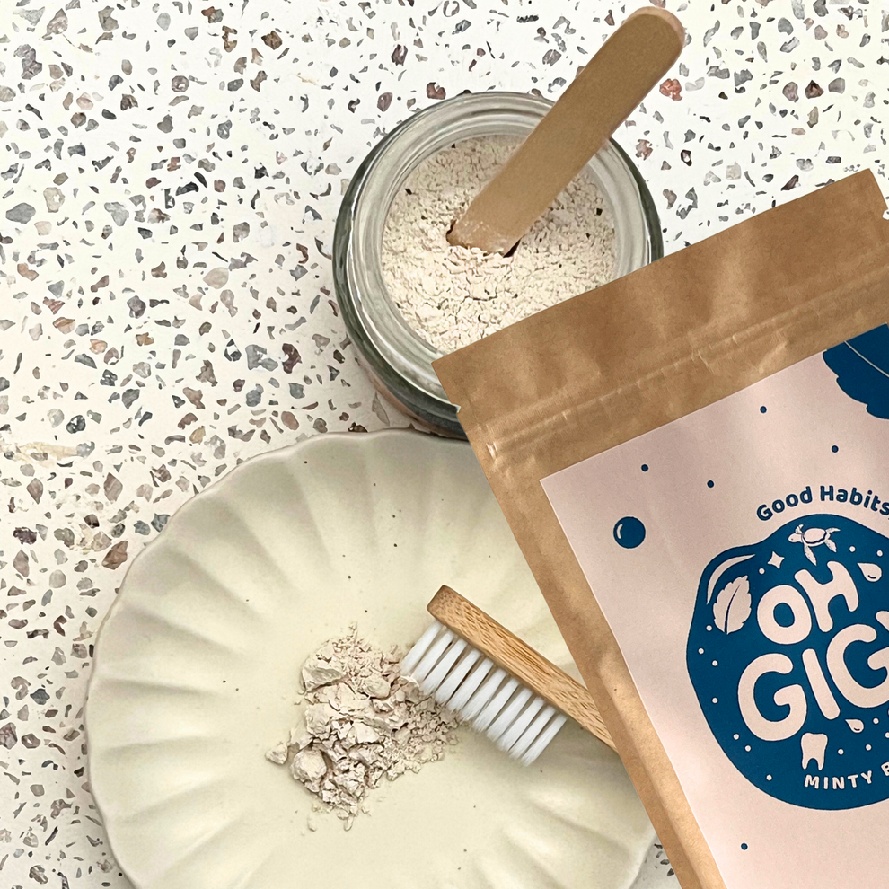 Ohgigi Tooth Powder Minty Brush Refill 100g - Cutprice Online