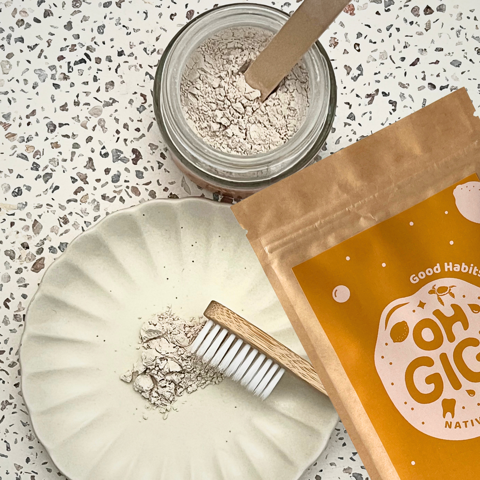 Ohgigi Tooth Powder + Hydroxyapatite Native Brush Refill 100g - Cutprice Online