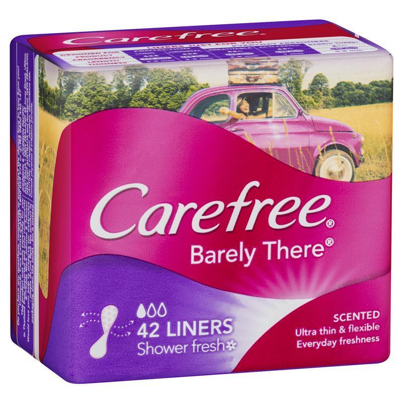 Carefree Barely There Shower Fresh Scent 42 Liners - Cutprice Online