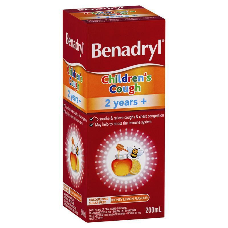 Benadryl Children's Cough 2 Years+ Honey Lemon Flavour 200ml - Cutprice Online