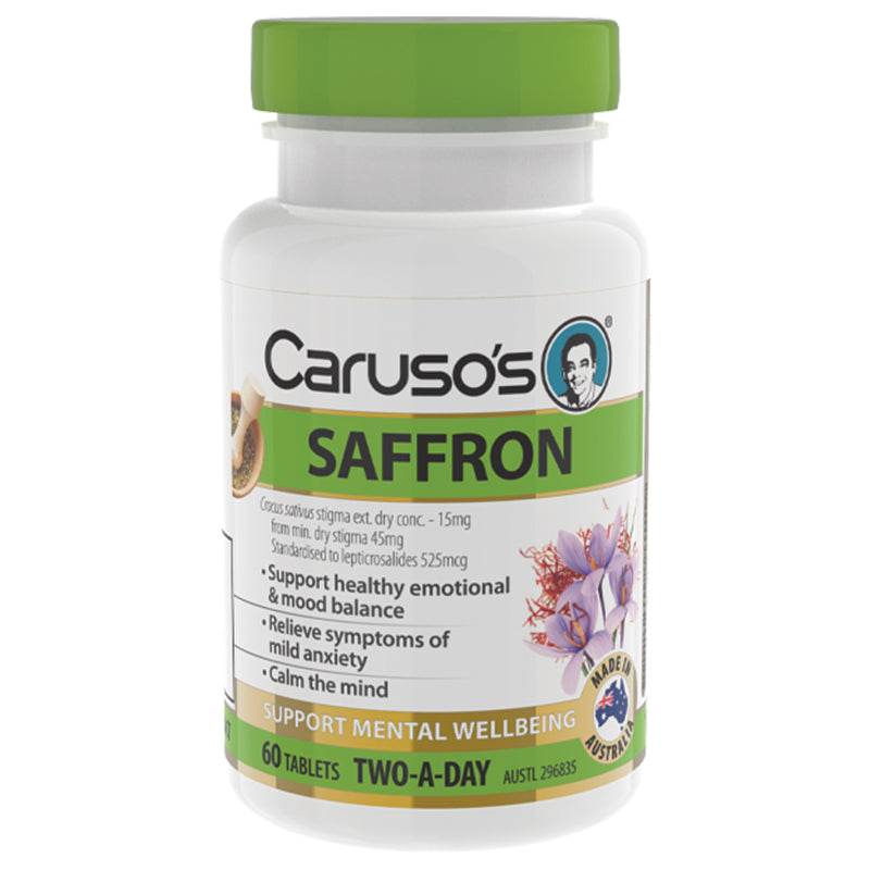 Caruso's Natural Health Saffron 60 Tablets - Cutprice Online