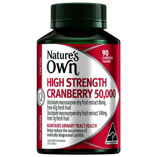 Nature's Own High Strength Cranberry 50000 90 Capsules - Cutprice Online