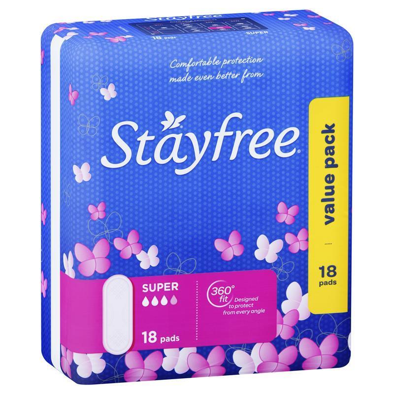 Stayfree Super Pads 18 Pack - Cutprice Online