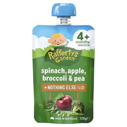 Raffertys Garden Food 4 Months+ Spinach, Apple, Broccoli & Pea - Cutprice Online