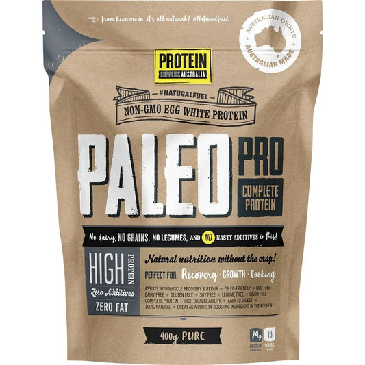 PROTEIN SUPPLIES AUSTRALIA PaleoPro (Egg White Protein) Pure 400g PROTEIN SUPPLIES AUSTRALIA