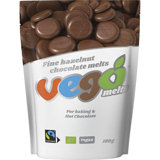 Vego Chocolate Melts Fine Hazelnut 180g VEGO
