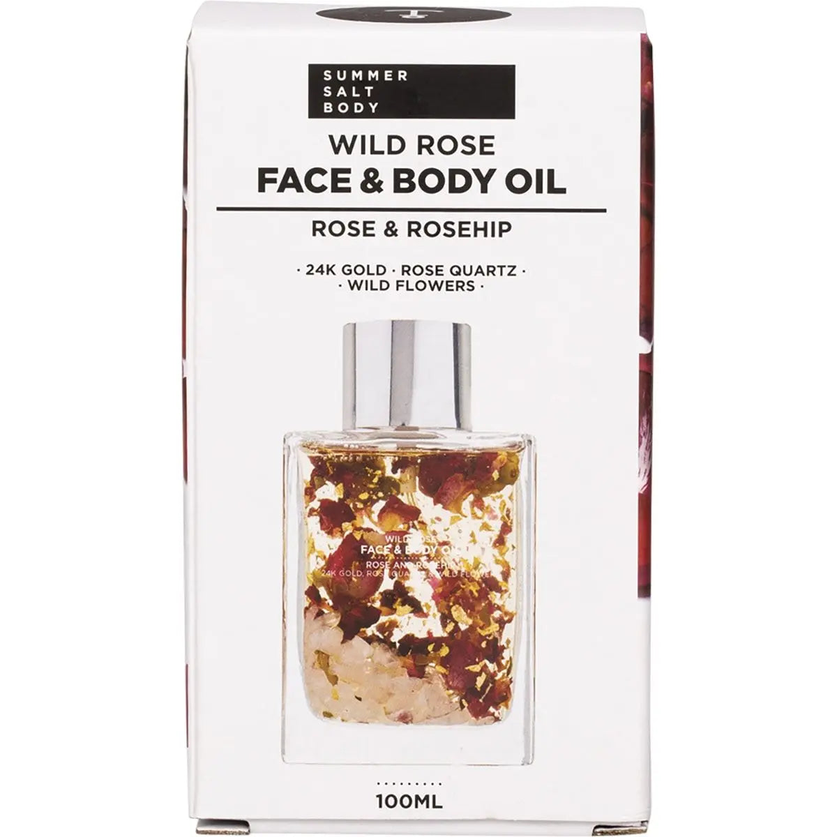 SUMMER SALT BODY Face & Body Oil With 24K Gold Wild Rose - Rose Quartz 100ml SUMMER SALT BODY