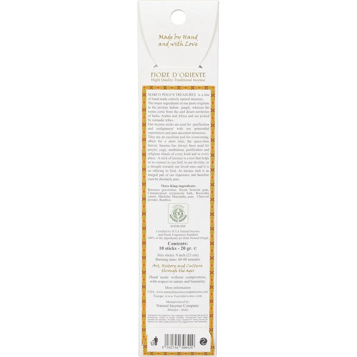 MARCO POLO'S TREASURES Incense Sticks Three Kings 10 MARCO POLO