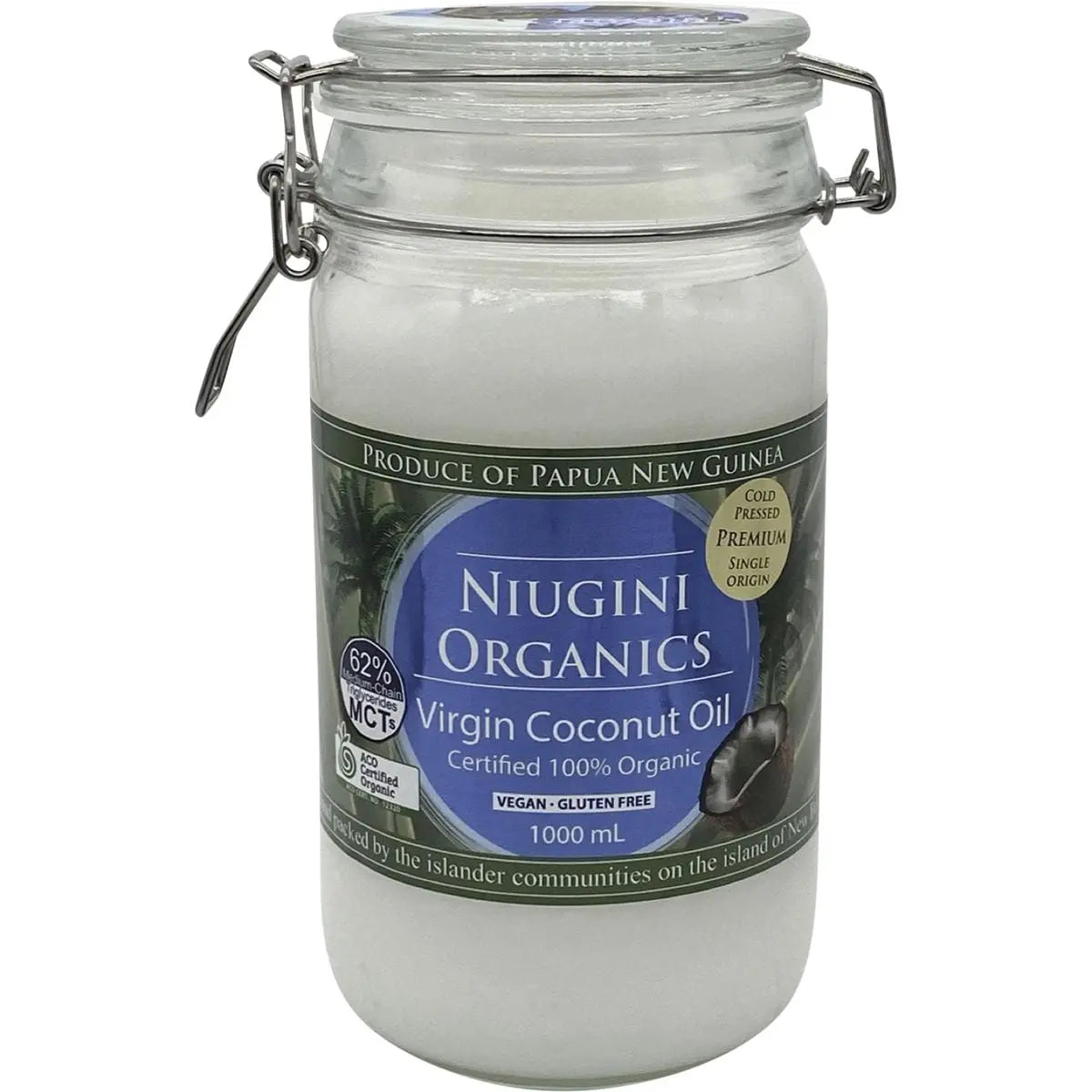 NIUGINI ORGANICS Virgin Coconut Oil 100% Pure 1L NIUGINI