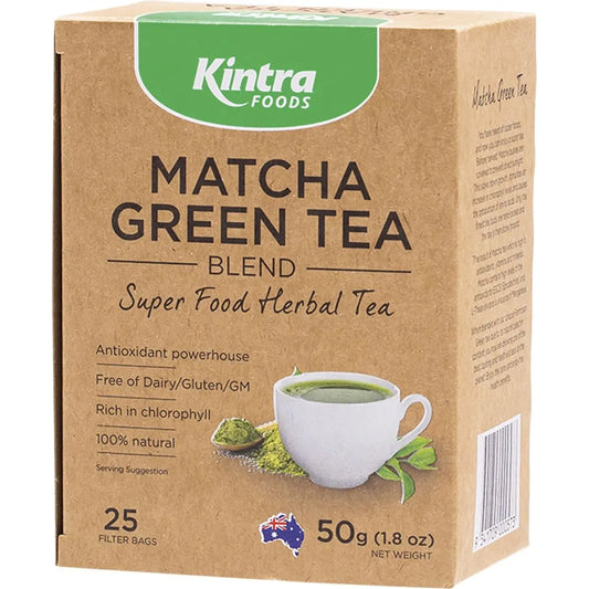 KINTRA FOODS Matcha Green Tea Blend Tea Bags 25 KINTRA FOODS