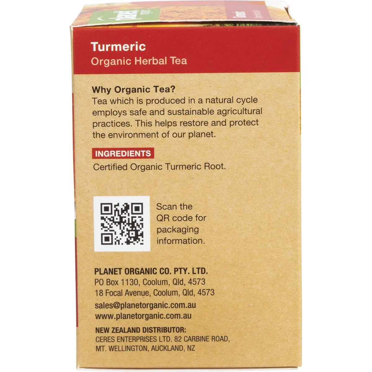 PLANET ORGANIC Herbal Tea Bags Turmeric 25 PLANET ORGANIC