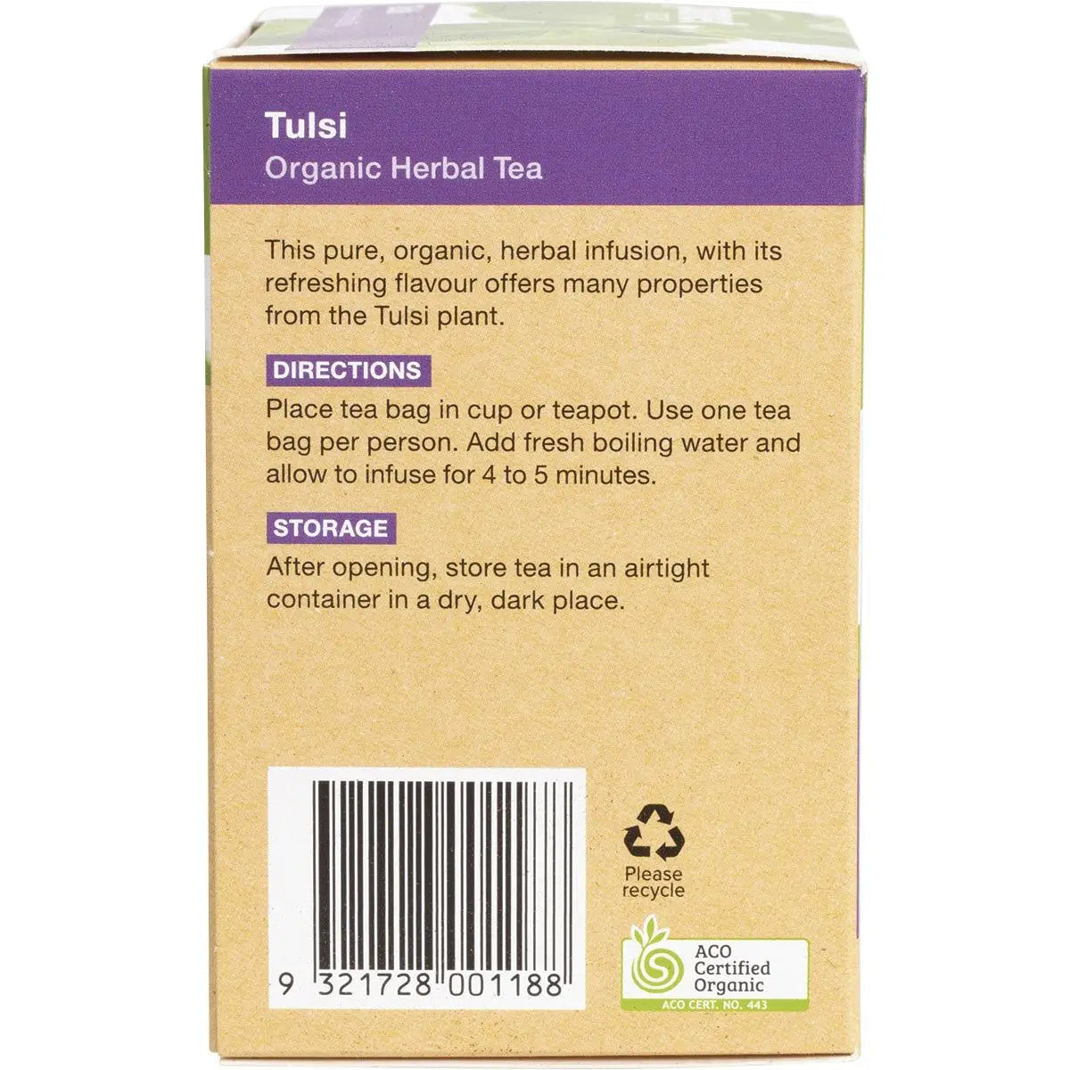 PLANET ORGANIC Herbal Tea Bags Tulsi 25 PLANET ORGANIC