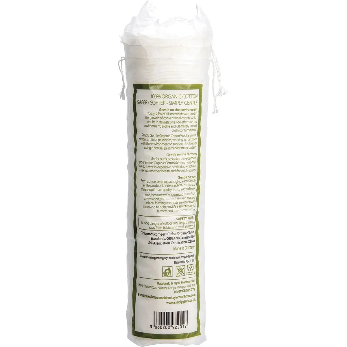 Simply Gentle Organic Cotton Pads 100 SIMPLY GENTLE
