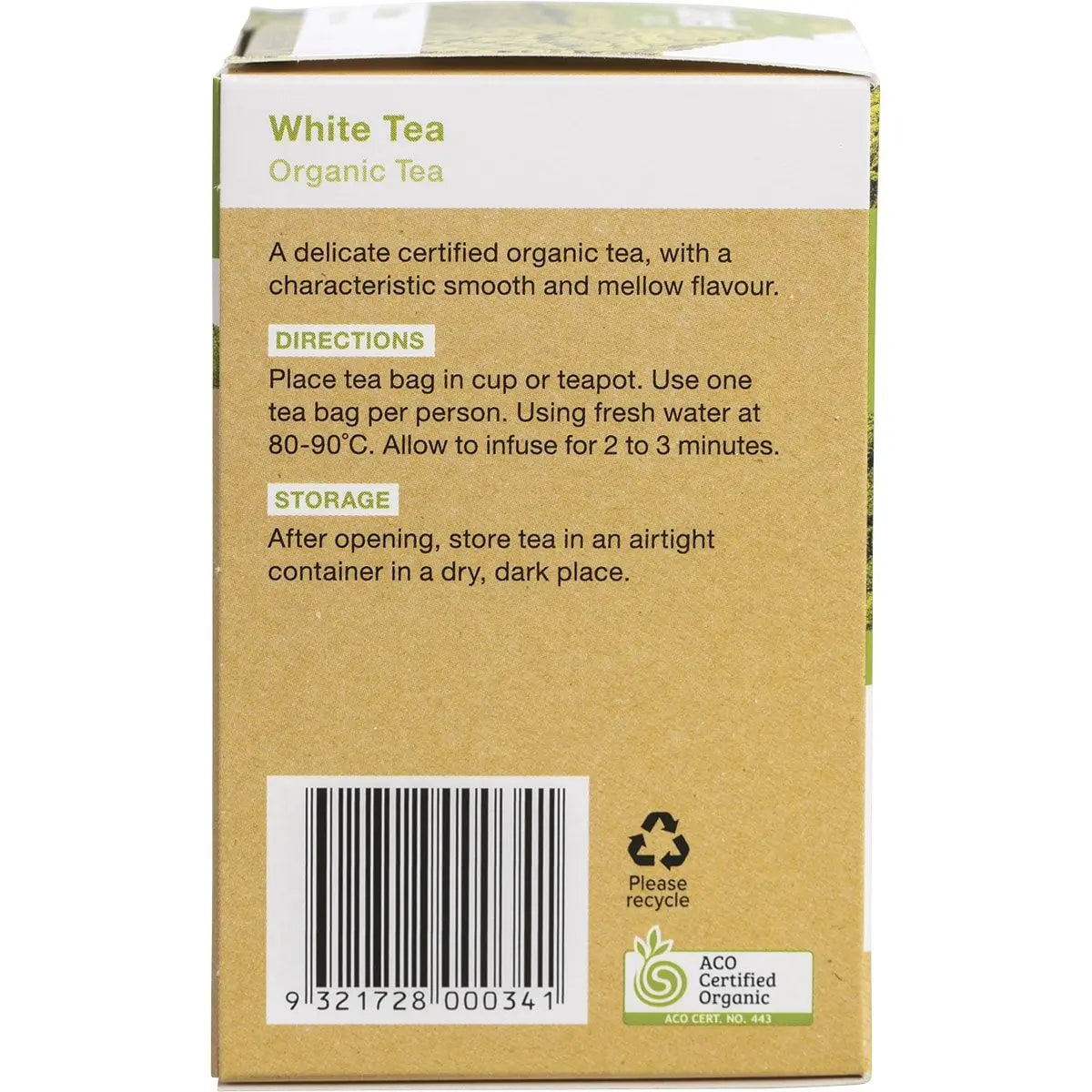 PLANET ORGANIC Herbal Tea Bags White Tea 25 PLANET ORGANIC