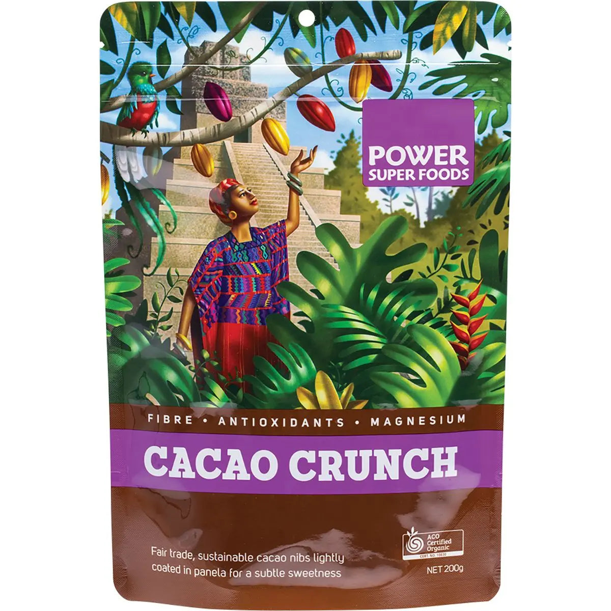 Power Super Foods Cacao Crunch (Sweet Cacao Nibs) "The Origin Series" 200g POWER SUPER FOODS