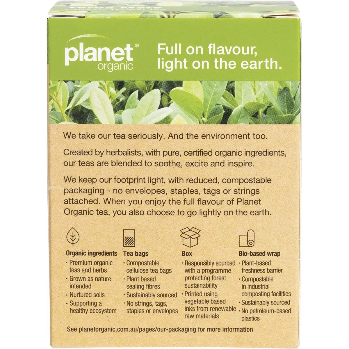 PLANET ORGANIC Herbal Tea Bags Yerba Maté 25 PLANET ORGANIC
