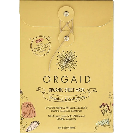 ORGAID Organic Sheet Mask Vitamin C & Revitalizing 4x24ml ORGAID