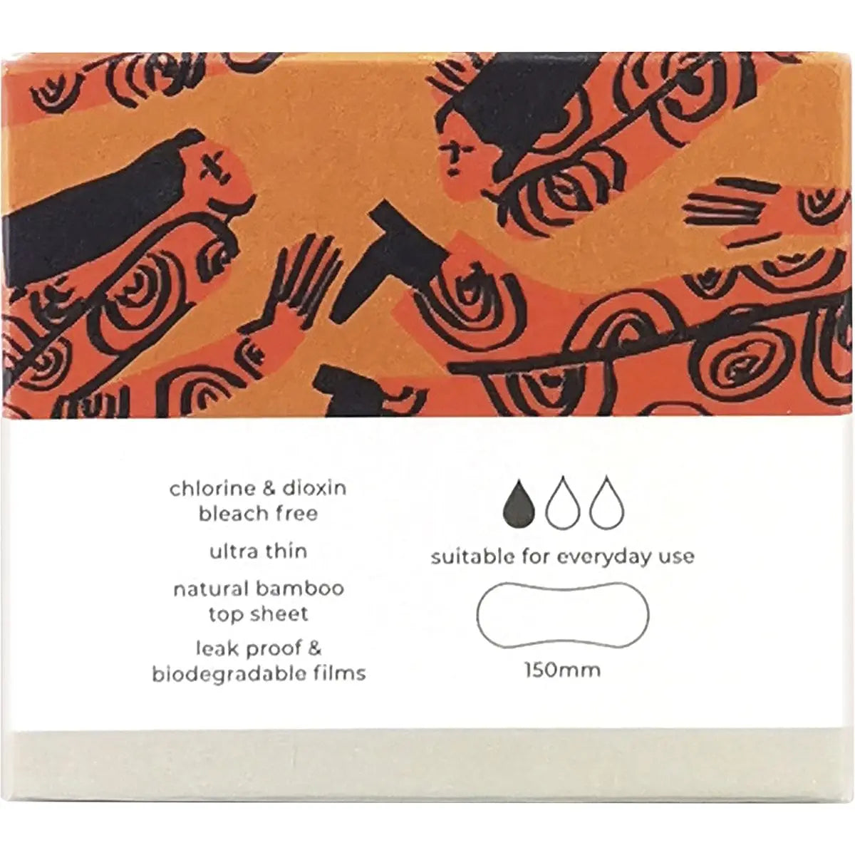 TSUNO Natural Bamboo Panty Liners Ultra-Thin 20 TSUNO