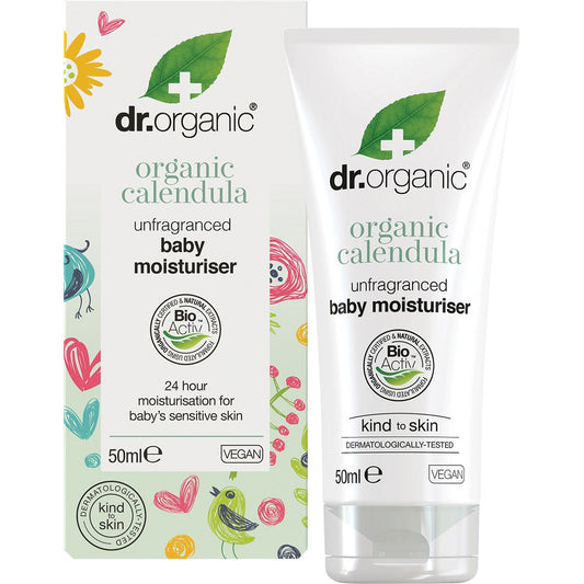 DR ORGANIC Unfragranced Baby Moisturiser Organic Calendula 50ml DR ORGANIC