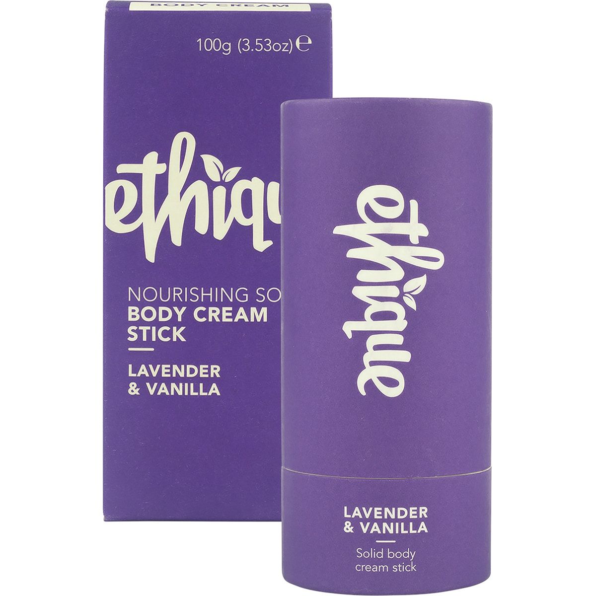 ETHIQUE Solid Body Cream Stick Lavender & Vanilla 100g ETHIQUE