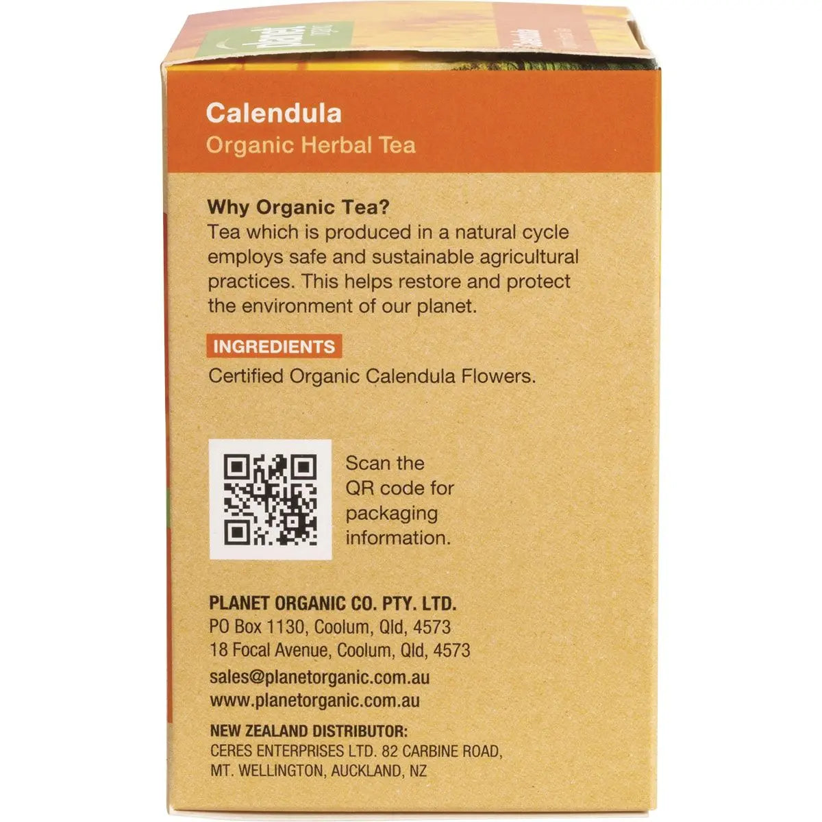 PLANET ORGANIC Herbal Tea Bags Calendula 25 PLANET ORGANIC