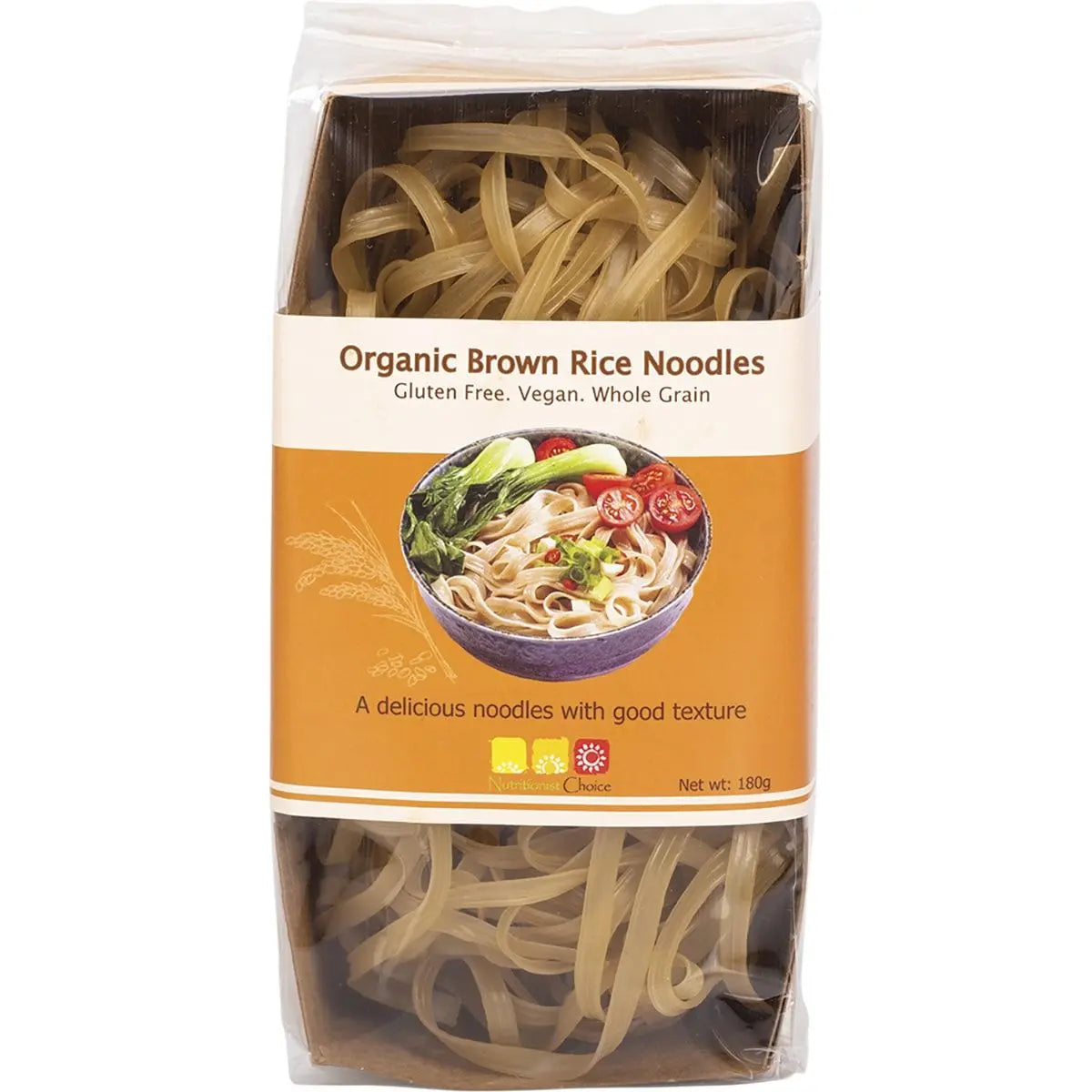 NUTRITIONIST CHOICE Rice Noodles Organic Brown 180g NUTRITIONIST CHOICE