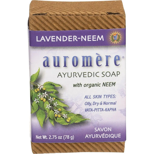 Auromere Neem Soap Ayurvedic Lavender Neem 78g AUROMERE