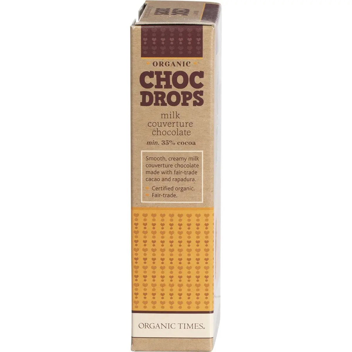 ORGANIC TIMES Choc Drops Milk Couverture Drops 200g ORGANIC TIMES