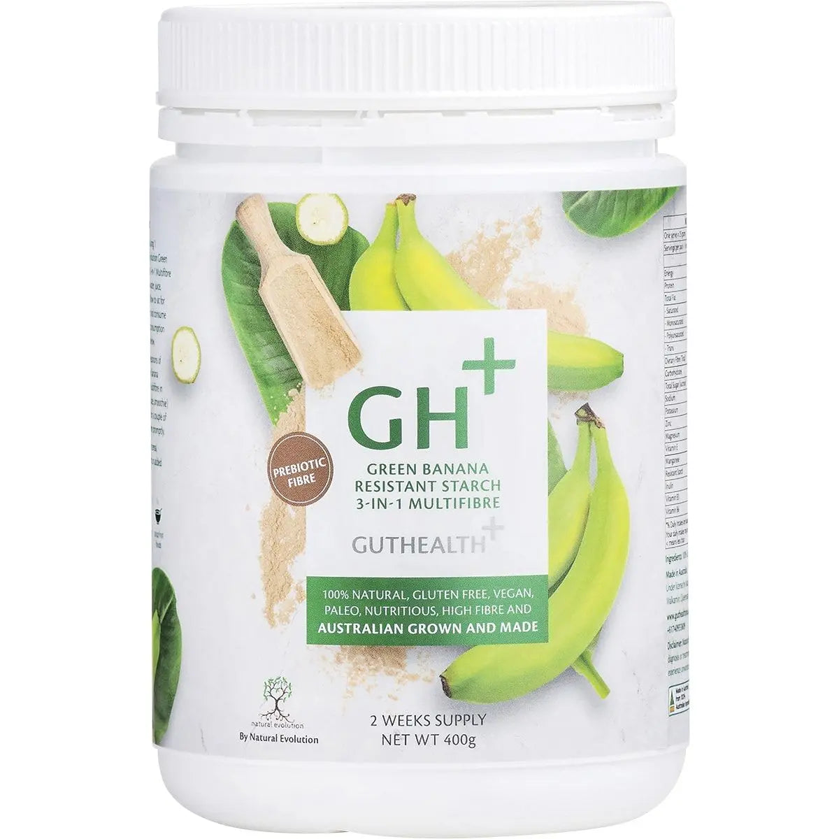NATURAL EVOLUTION GH+ Green Banana Resistant Starch 3-in-1 Multifibre - 400g NATURAL EVOLUTION