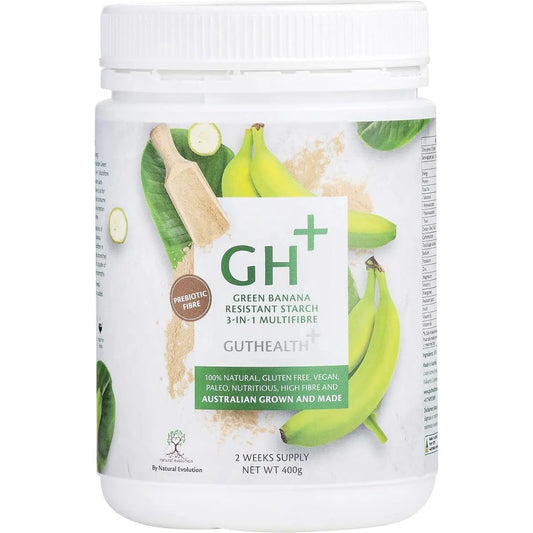 NATURAL EVOLUTION GH+ Green Banana Resistant Starch 3-in-1 Multifibre - 400g NATURAL EVOLUTION
