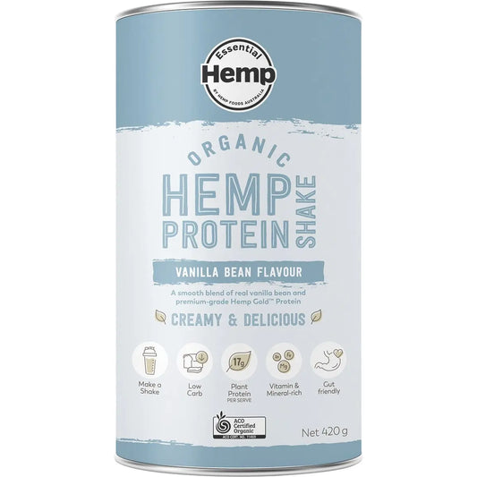 ESSENTIAL HEMP Organic Hemp Protein Vanilla 420g ESSENTIAL HEMP