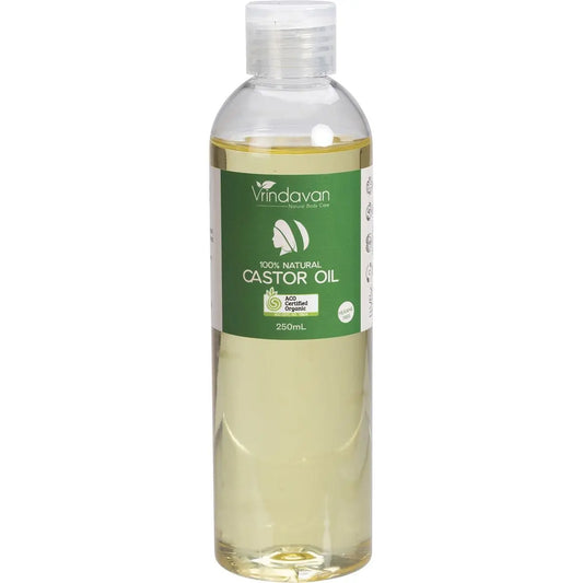 VRINDAVAN Castor Oil Certified Organic 250ml VRINDAVAN