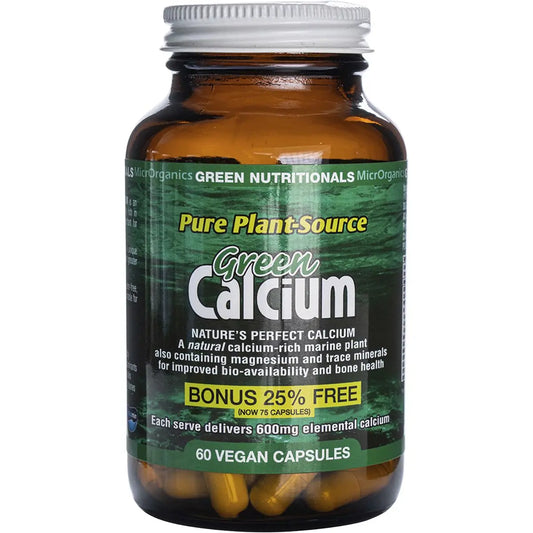 GREEN NUTRITIONALS Green Calcium Vegan Capsules (600mg) 60 GREEN NUTRITIONALS