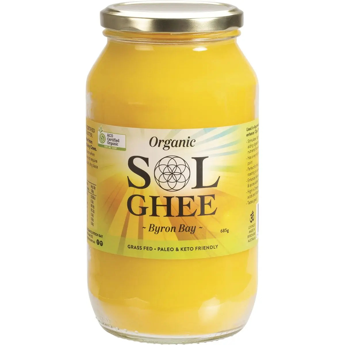 SOL ORGANICS Organic Ghee 685g SOL ORGANICS