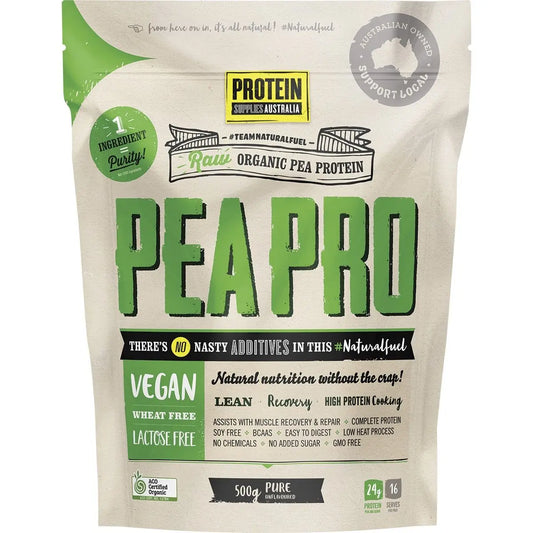 PROTEIN SUPPLIES AUSTRALIA PeaPro (Raw Pea Protein) Pure 500g PROTEIN SUPPLIES AUSTRALIA