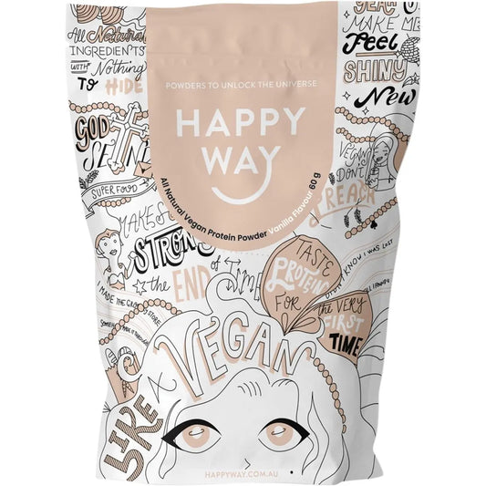 Happy Way Pea Protein Powder Vanilla 60g 6pk HAPPY WAY
